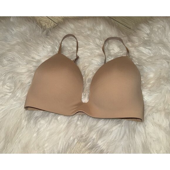 Victoria's Secret Other - Victorias Secret T-Shirt Lightly Lined Wireless Bra Womens 32D Beige
